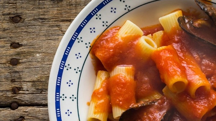 rigatoni con almejas