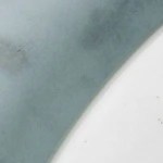 Plato blanco sobre una mesa de madera con vegetales salteados