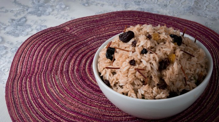 Receta de arroz árabe navideño