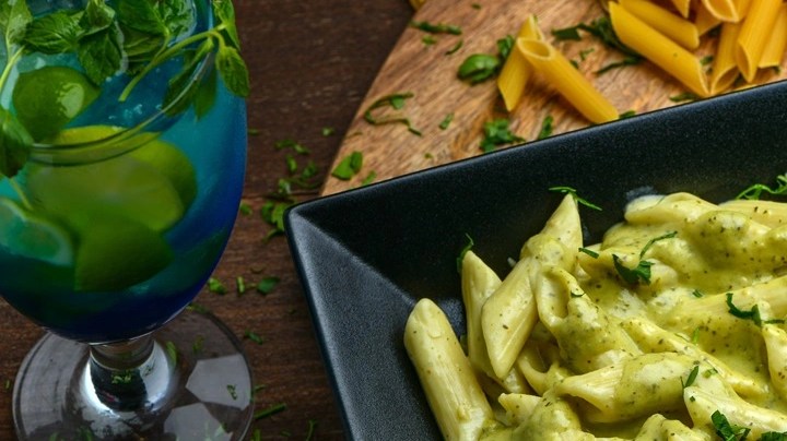 Pasta cremosa de espinacas