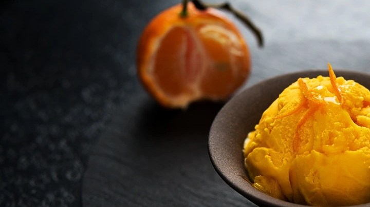 Sorbete de mandarina y vodka