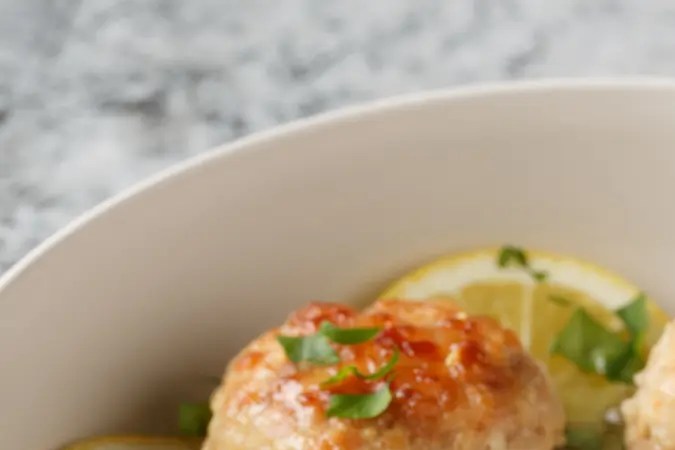 albóndigas de pollo al limón