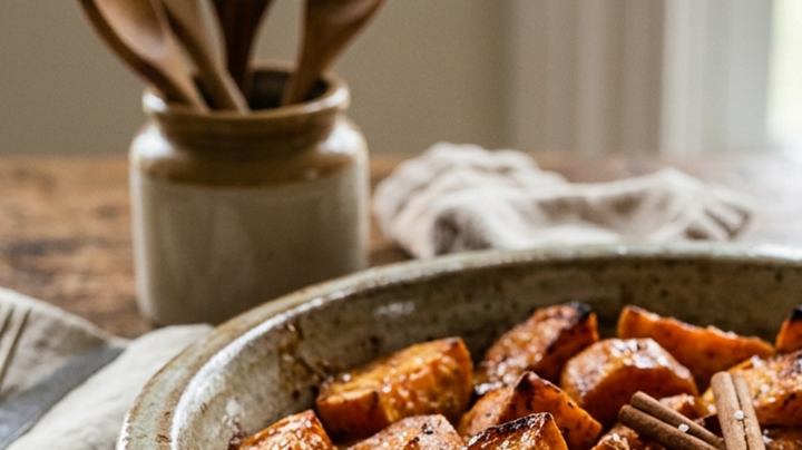 Batatas horneadas con canela y miel