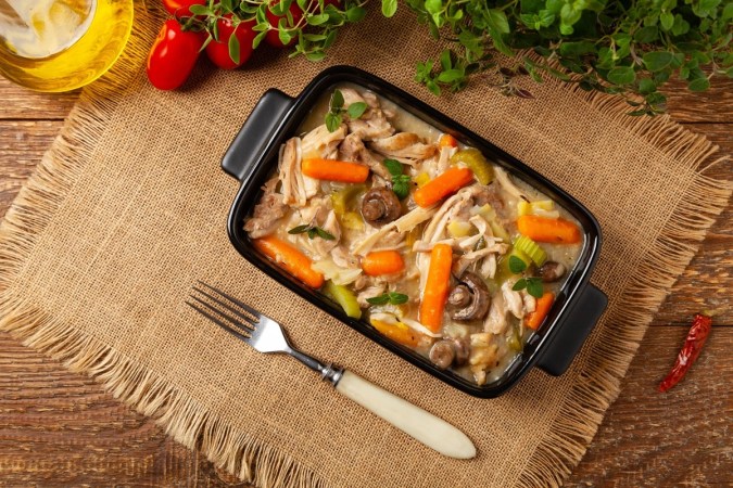 Cazuela de pollo con verduras