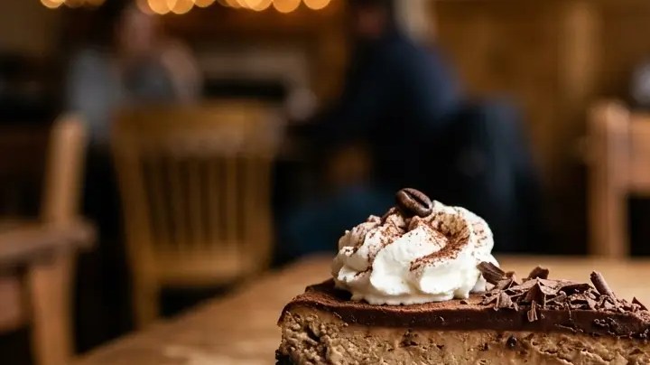 cheesecake mocha con café