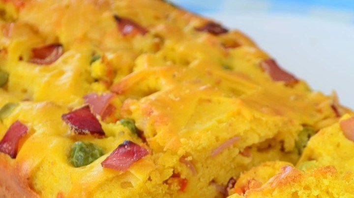 budín salado de pan y queso