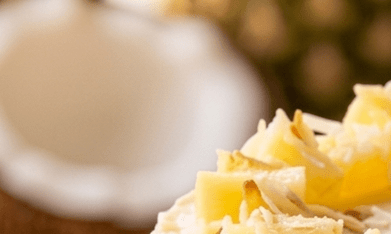 Cheesecake de piña colada