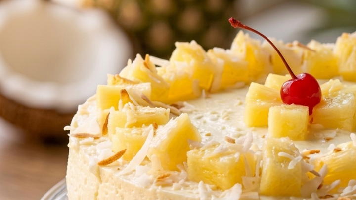 Cheesecake de piña colada