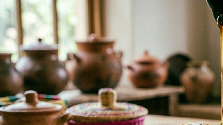 buñuelos con miel de caña