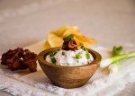 dip de ajo porro y tocineta