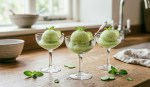 sorbete de pepino con menta