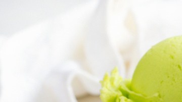 Sorbete de aguacate y lima