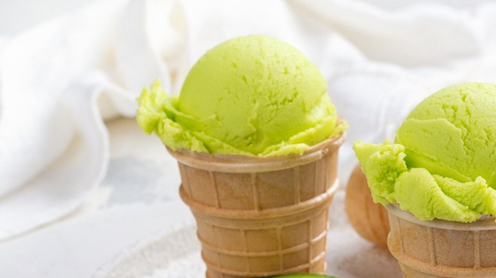 Sorbete de aguacate y lima