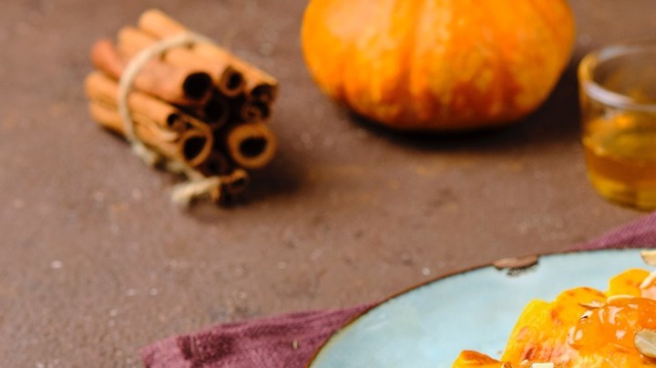 panqueques de calabaza enrollados