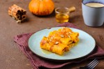 panqueques de calabaza enrollados