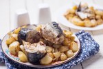 Papas aliñadas con sardinas