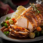 pechuga de pavo con salsa gravy