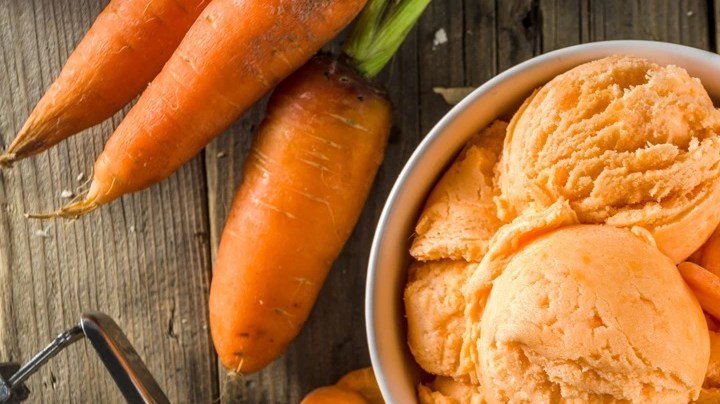Sorbete de zanahoria y naranja