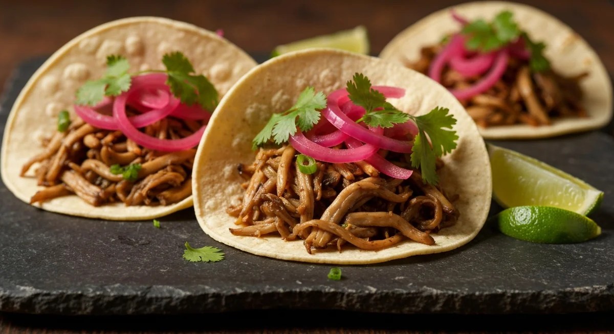 Cómo hacer tacos veganos de pulled setas