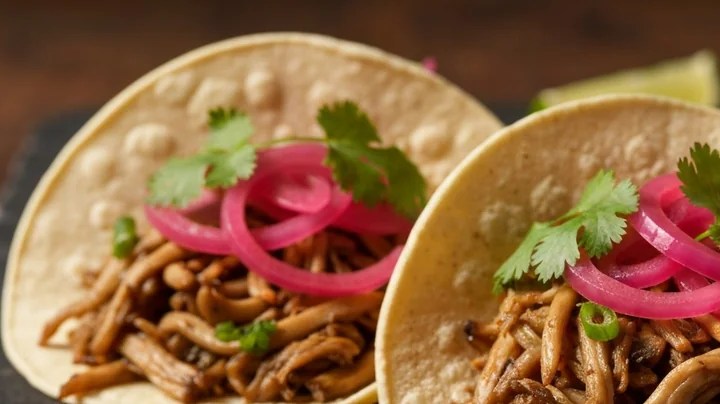 3 taco de pulled setas veganos
