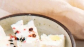 Ensalada fresca de sandía pepino y queso feta