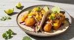 tacos de pescado con salsa de mango