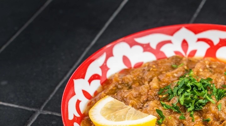 Paté de berenjena y pimientos