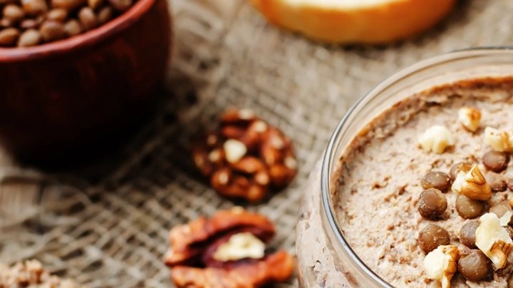 paté de lentejas con champiñones