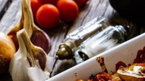 Casserola de fideos con carne picada
