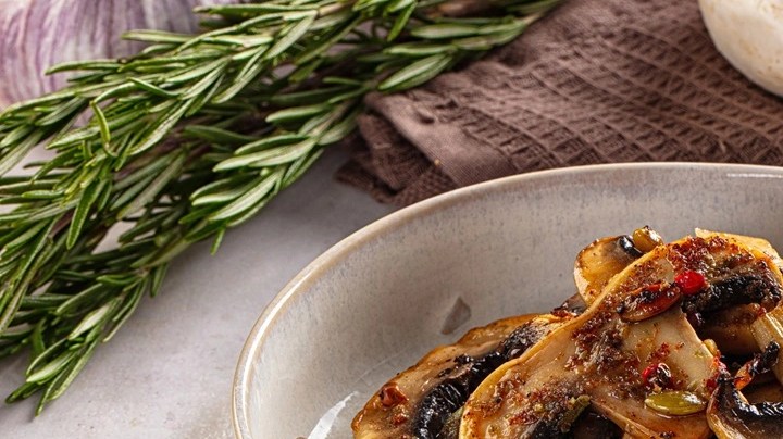 Champiñones caramelizados al balsámico