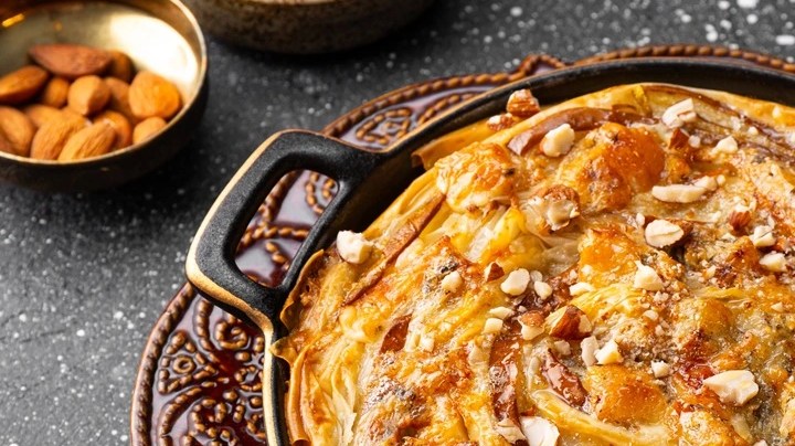 Tarta de pera y gorgonzola