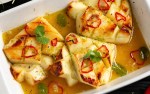 halloumi con miel picante