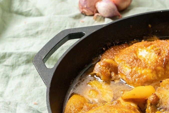 pollo al durazno