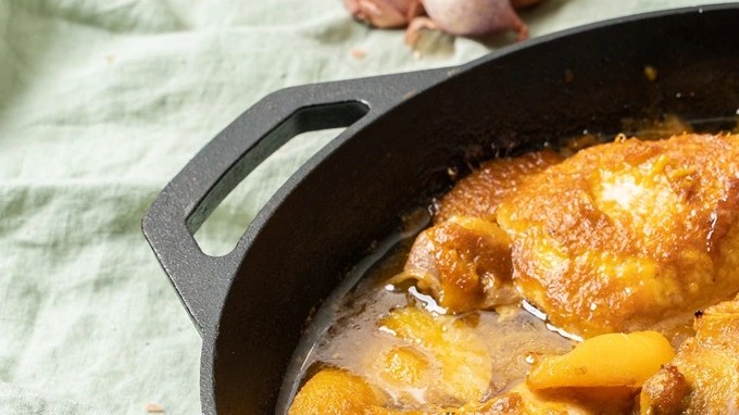 pollo al durazno