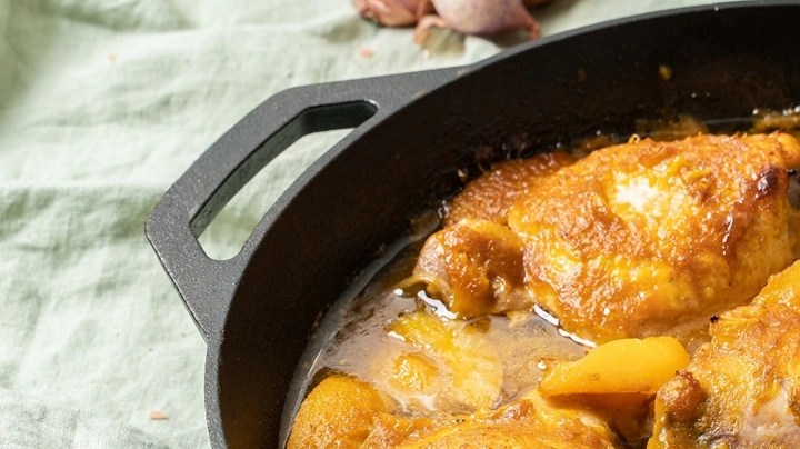 pollo al durazno