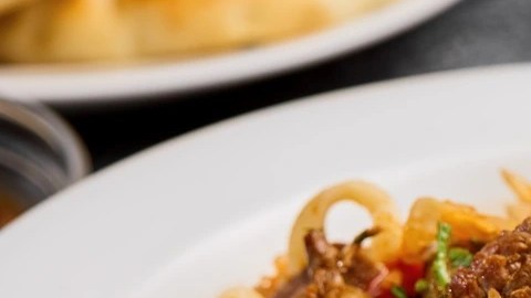 Guiso de fideos con papa y carne