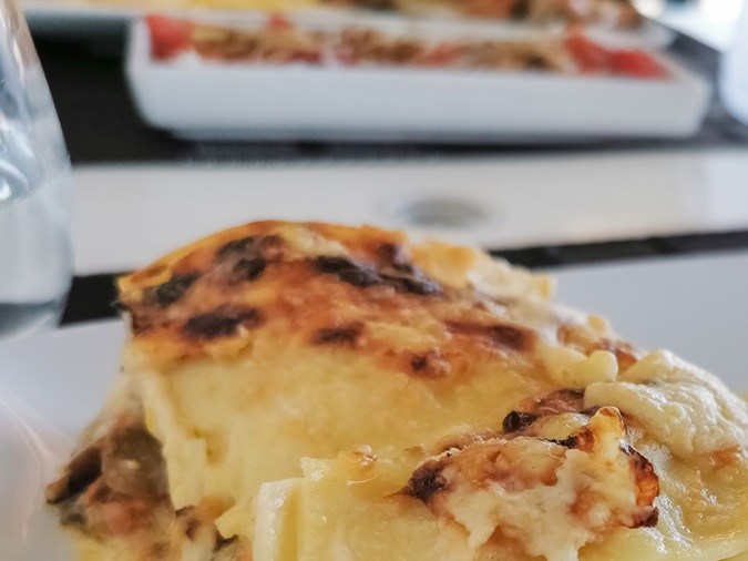 Lasaña de verduras y setas