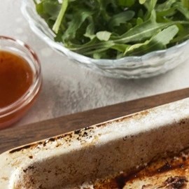 Salchicha al horno con miel y mostaza