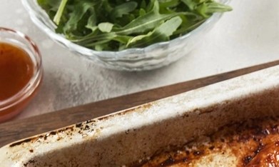 Salchicha al horno con miel y mostaza