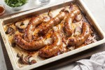 Salchicha al horno con miel y mostaza