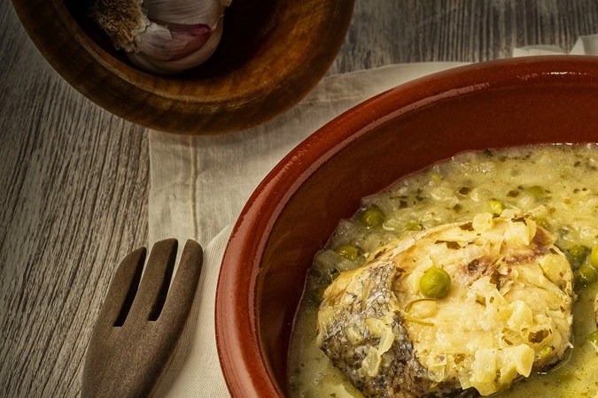 merluza en salsa de puerros