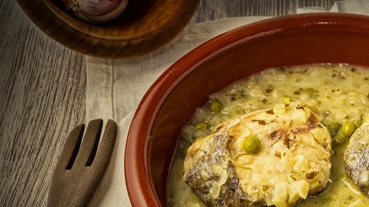 merluza en salsa de puerros