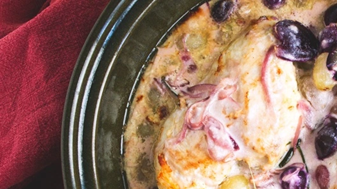 pollo con uvas