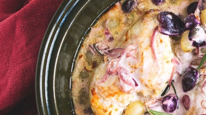 pollo con uvas