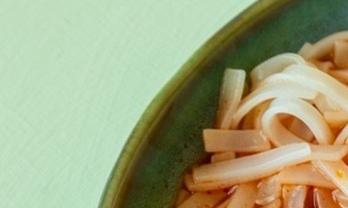 Guiso de fideos con zapallo