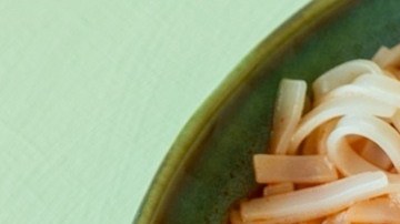 Guiso de fideos con zapallo