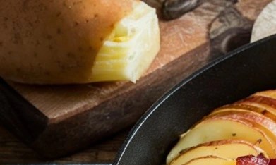 tartiflette de papa, tocino y queso