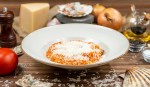 arroz cremoso con tomate y queso