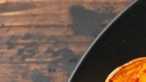 Calabaza rellena de carne y queso