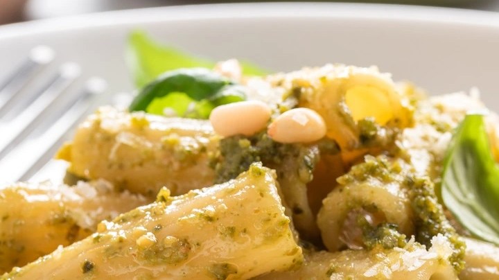 pasta al pesto de calabaza